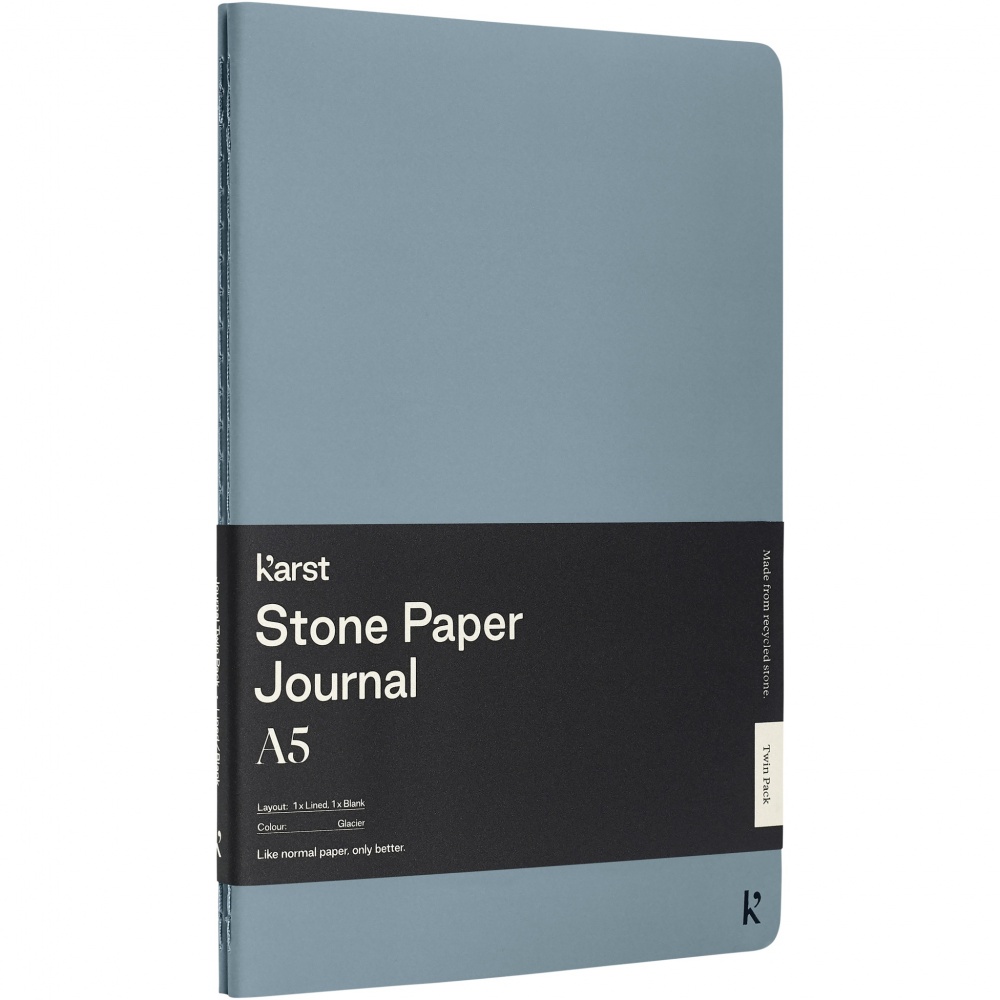Logo trade business gifts image of: Karst® A5 stone paper journal twin pack